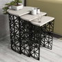 Hanah Home Stil Metal Ferforje - Cream Juego de 3 Mesas Nido